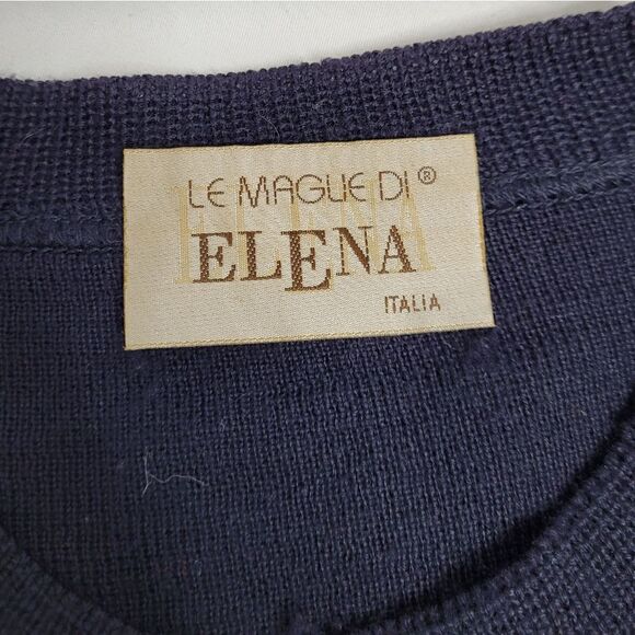 VINTAGE 80s cardigan embroidered dogs equestrian wool button up sweater M - Picture 5 of 10